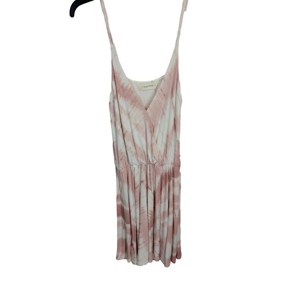 Ocean Drive Pink Tie Dye V-Neck Beach Summer Bodice Tank Dress Womens Size Large - Picture 2 of 10